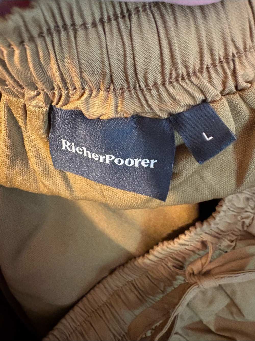 Richer Poorer Tan/Brown  bubble hem Maxi Skirt with Drawstring Waist - Picture 4 of 6